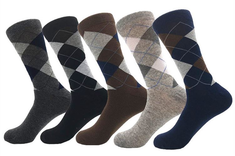 business jacquard socks