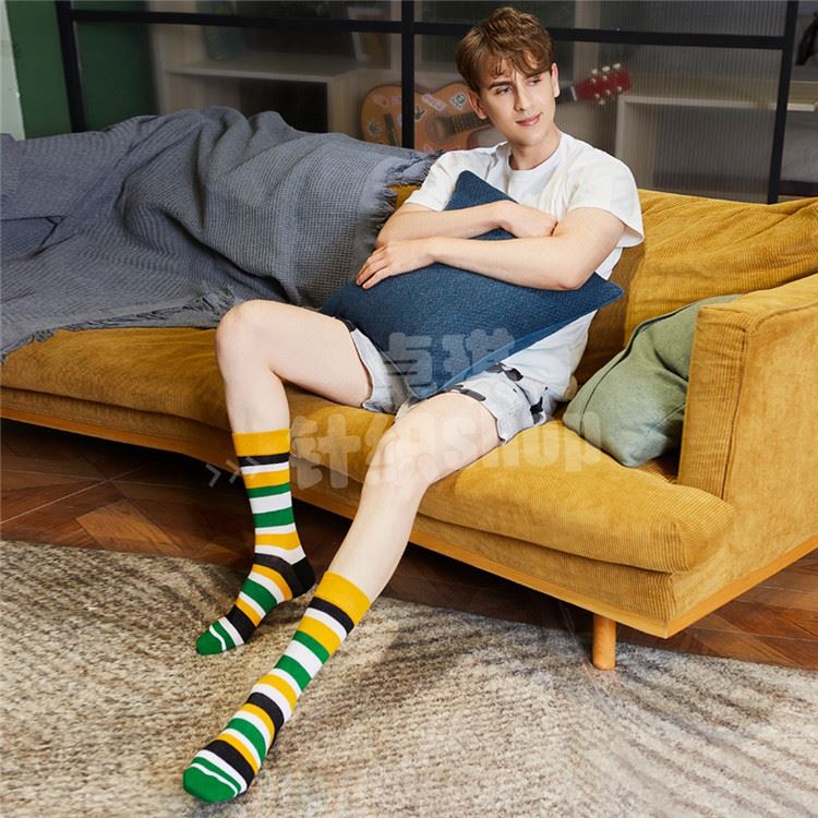 customized Colorful jacquard men funny socks