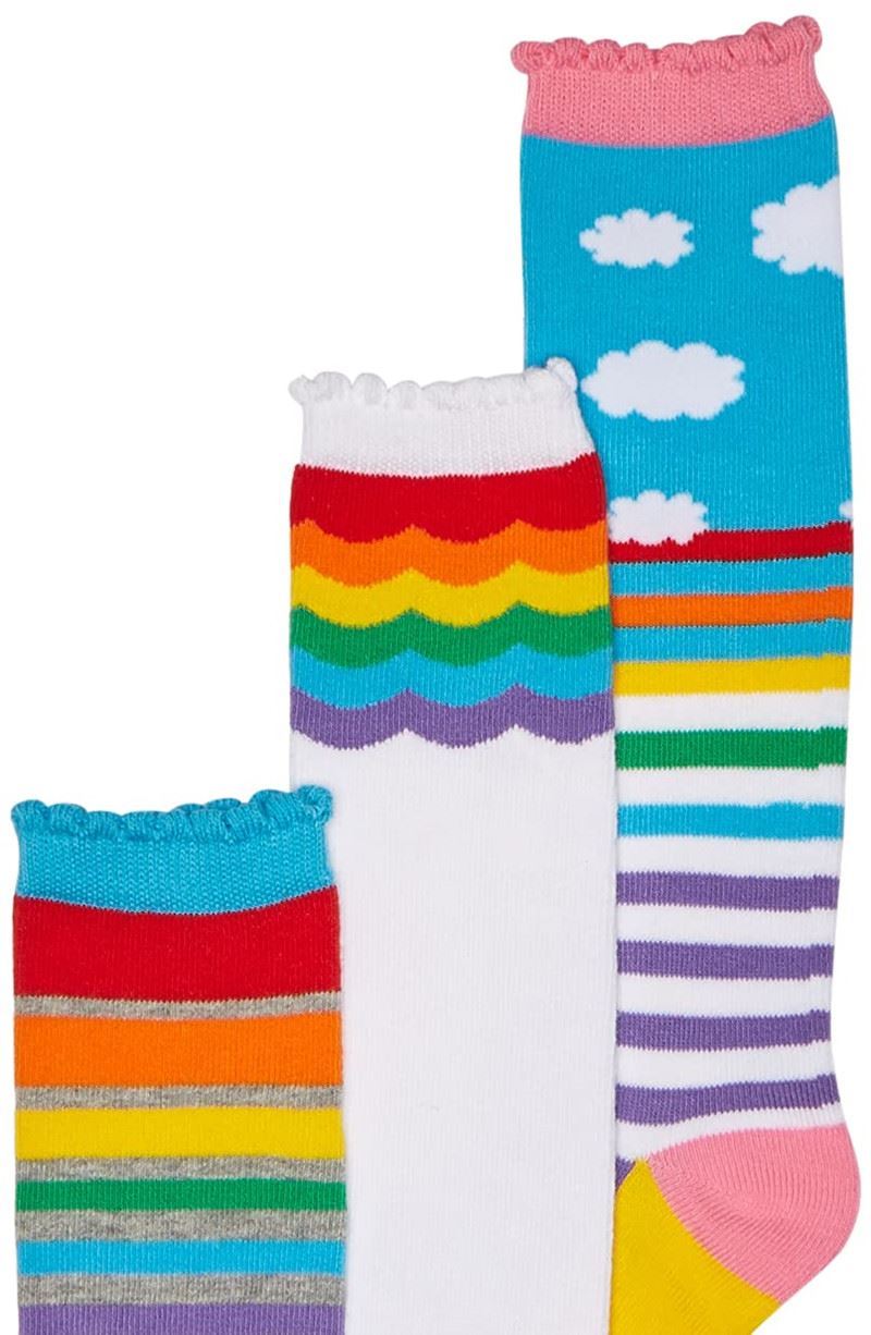 winter strips girl socks