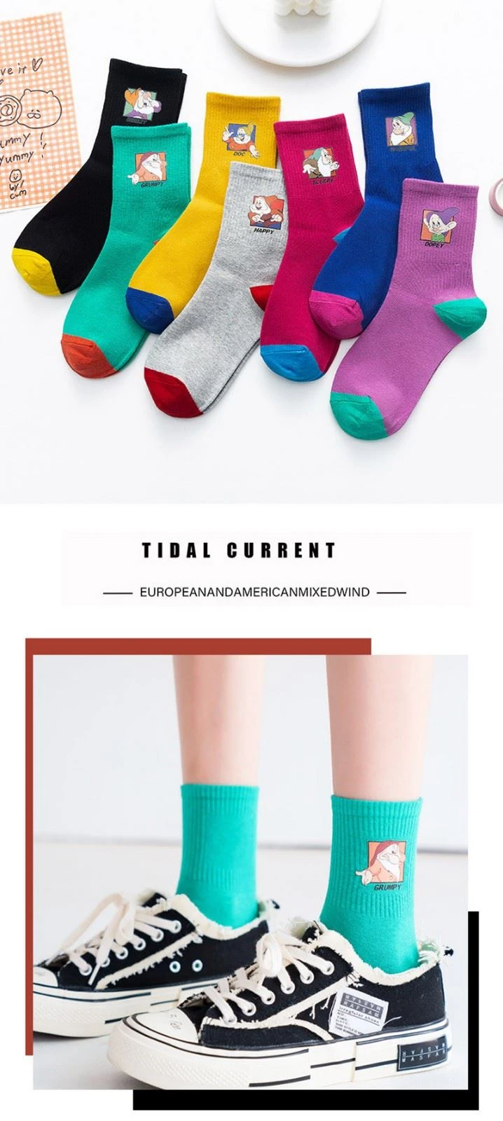 Cotton Socks Printed Logo Customize