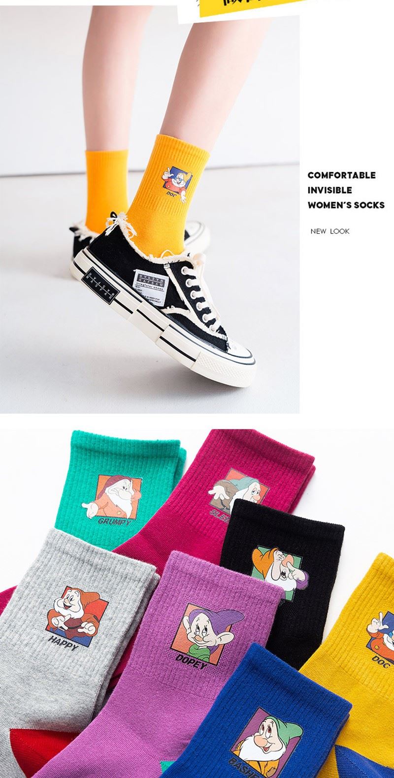 Socks Printed Logo Customize Unisex