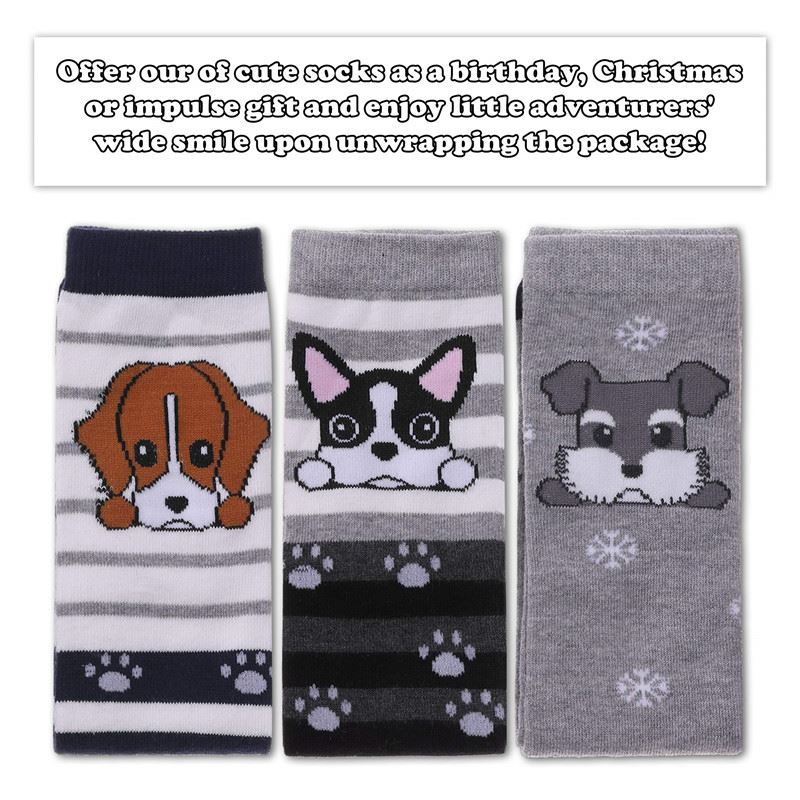 kids high knee girl socks with animals (3)