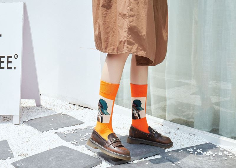 New Printed Socks Custom Logo For Men