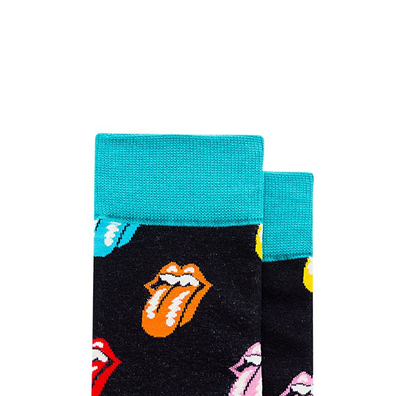 custom logo street jacquard happy socks men colorful+made in china
