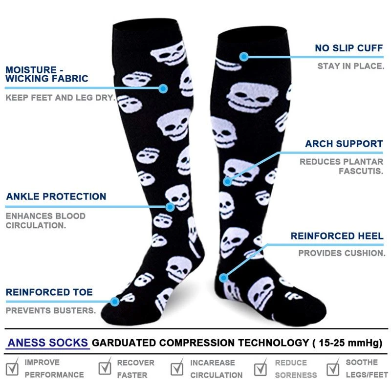 Breathable Adult compression Socks function