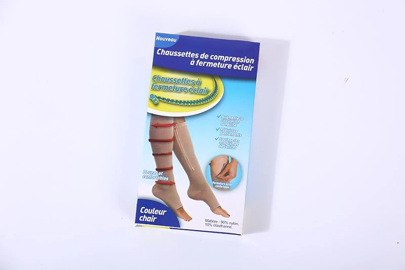 Toeless CottonZipper Compression Socks packaging