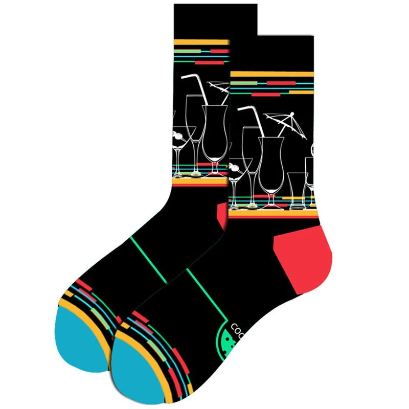 cheap+happy funny jacquard women men fashion socks
