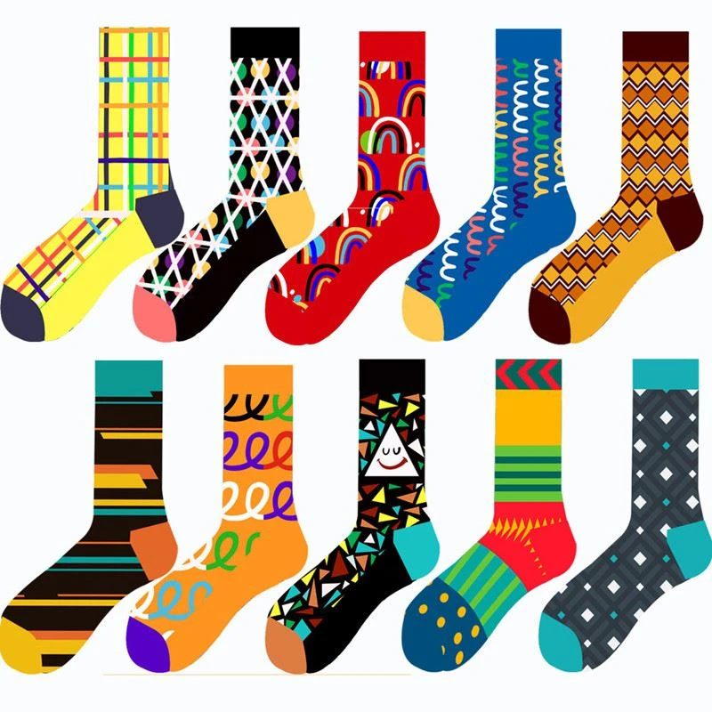 happy funny jacquard women men fashion socks +pricelist
