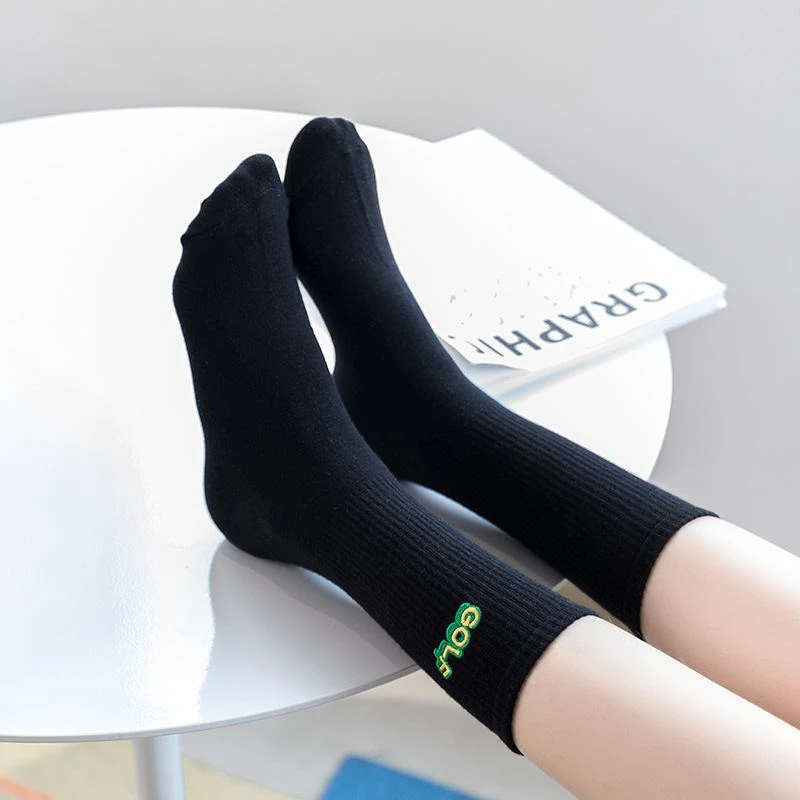 Golf embroidery trend sports golf socks unisex in stock 06