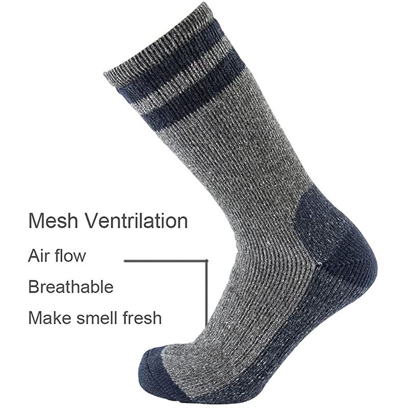 Wholesale Thick OEM knit Moisture Wicking Control Wool Socks Merino (3)