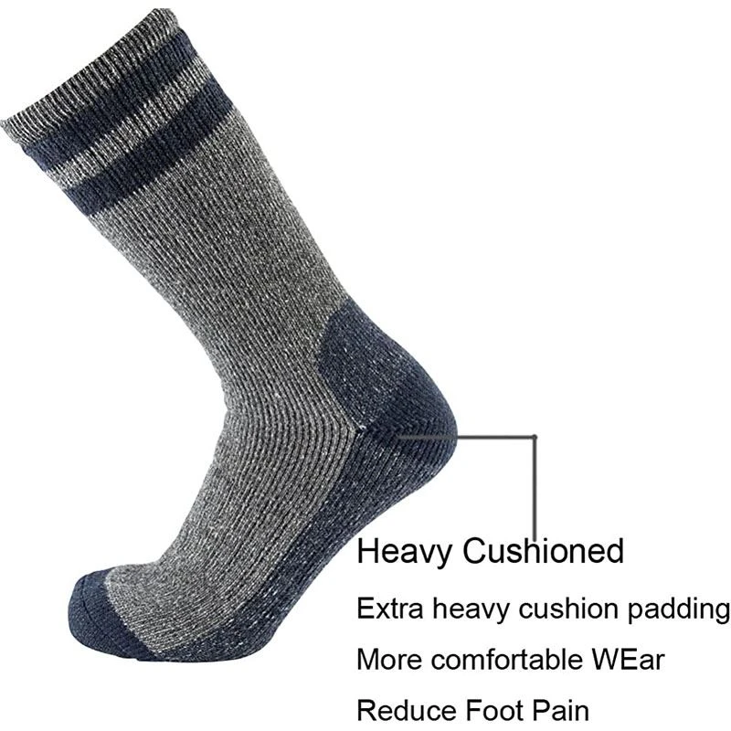 Wholesale Thick OEM knit Moisture Wicking Control Wool Socks Merino (4)