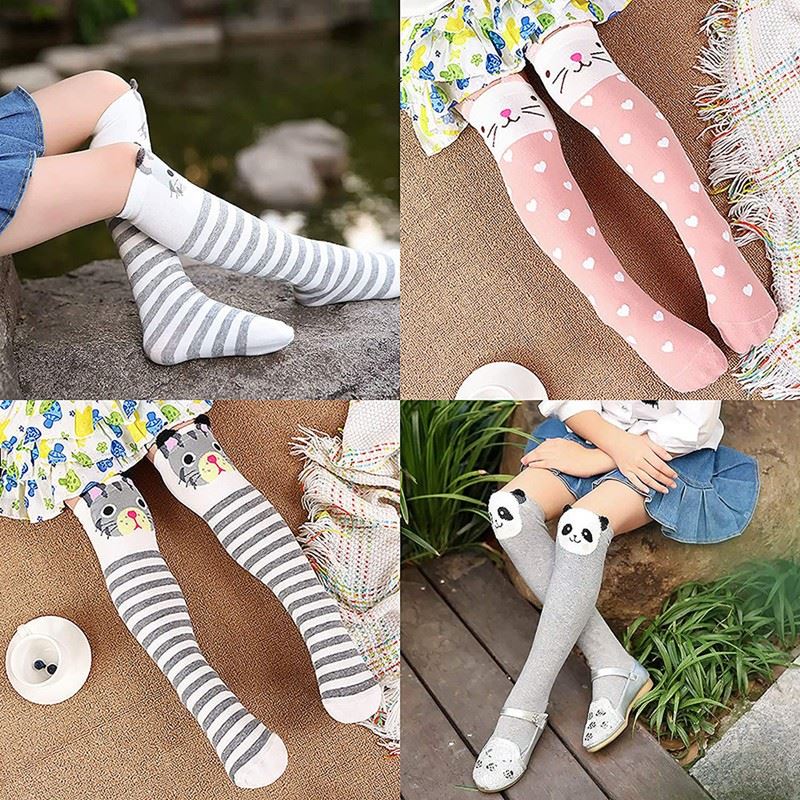 little girls thigh high cartoon socks kid stockings +suppliers