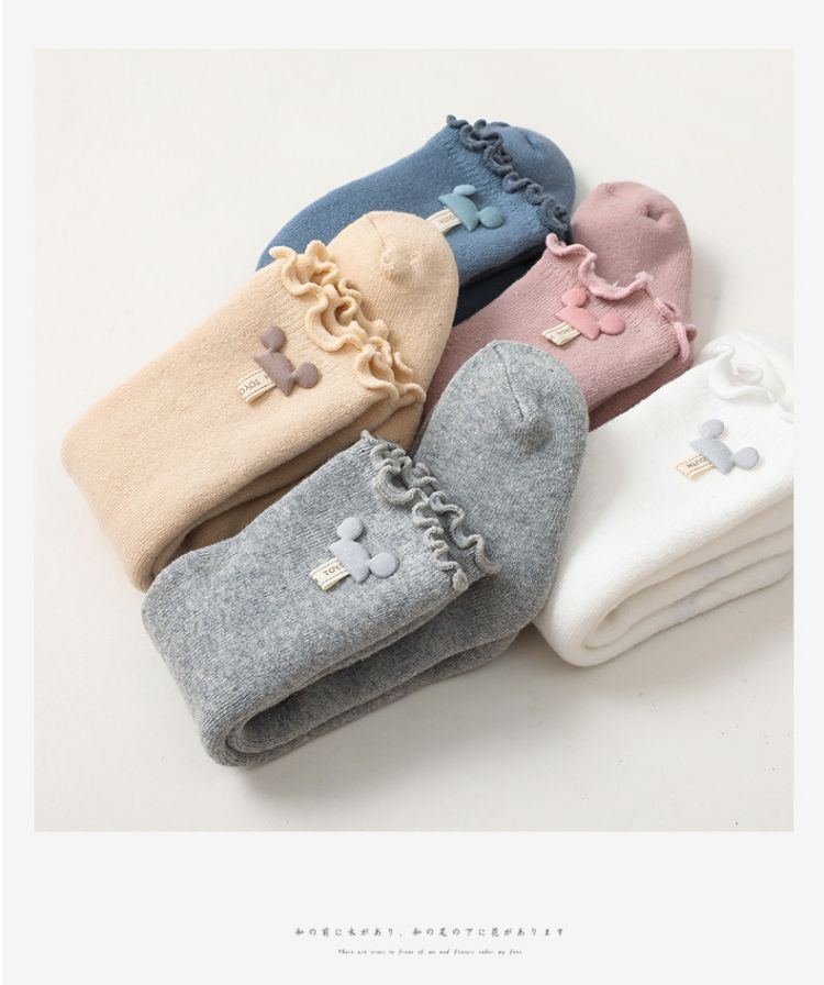 discount+autumn and winter thick plush loop kid stockings