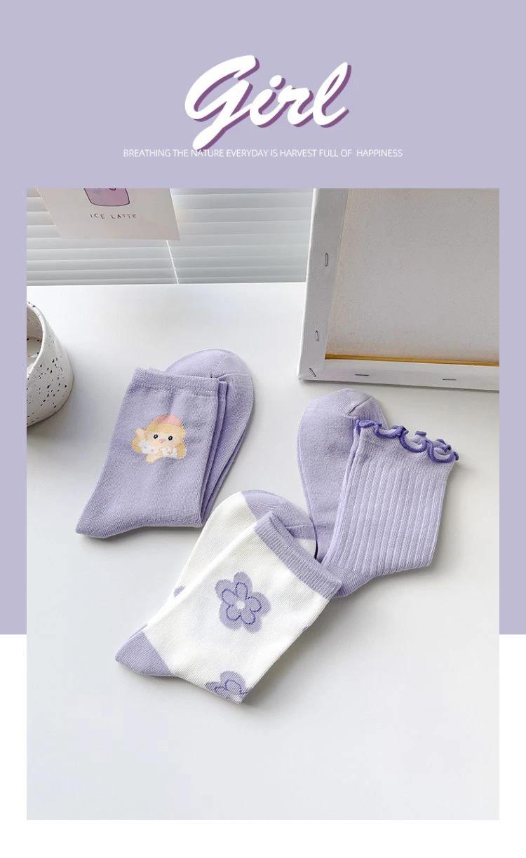 High Quality Women Cute Crew Socks