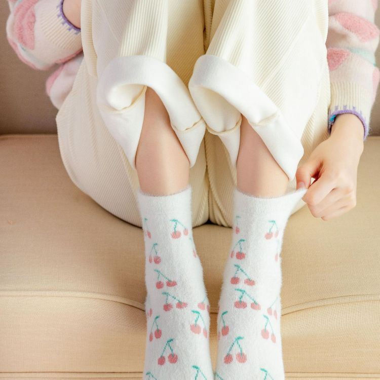 Thick Womens Fruit Fuzzy Socks