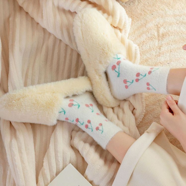 Thick Womens Cute Fruit Fuzzy Socks