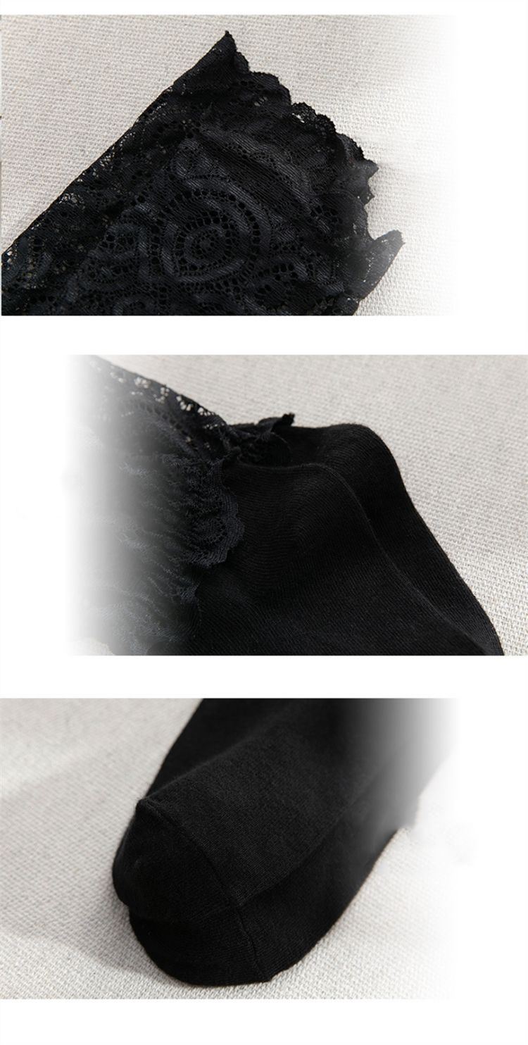 Lace Socks Women Solid Color product-750-1484