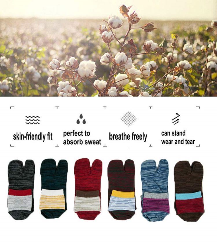 mens two toes sport socks