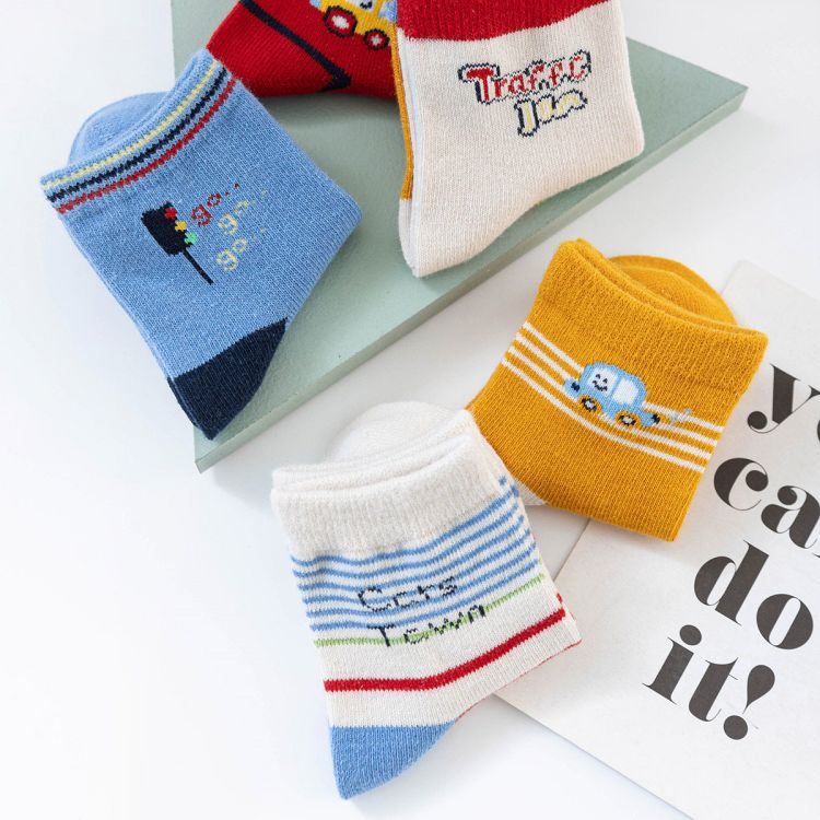 fashion boy kids cotton socks+made in China