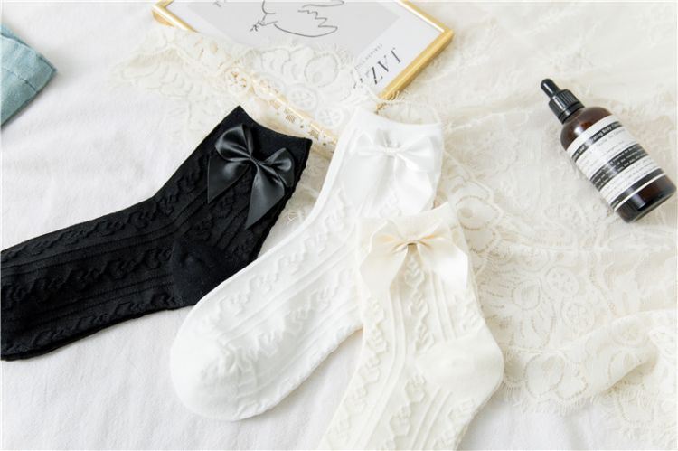 Popular Bow Socks Women