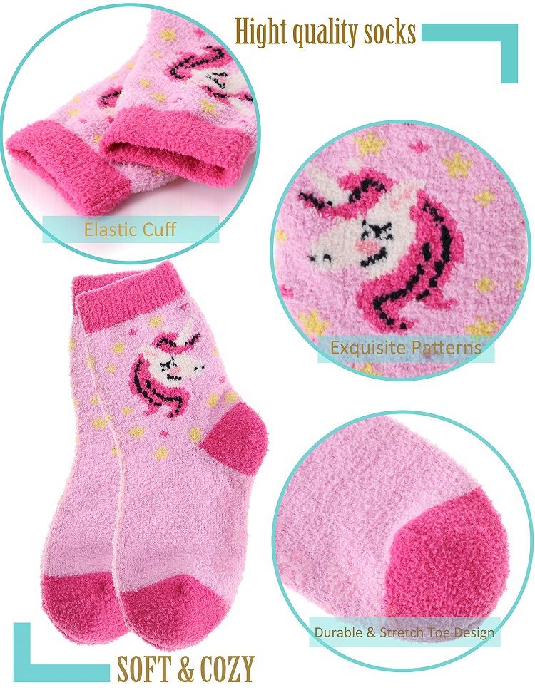 kids cute fuzzy socks