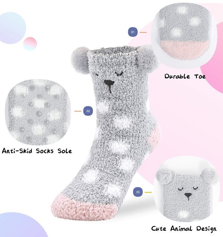 thick winter indoor children fuzzy socks