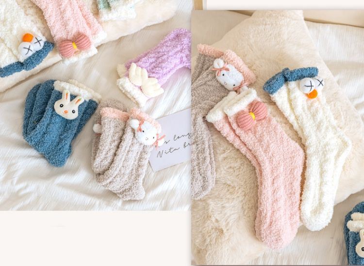 High Quality Women Fuzzy Cute Girls Socks