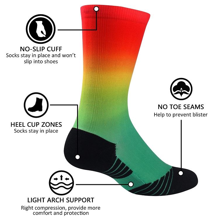 womens tie dye socks with logo