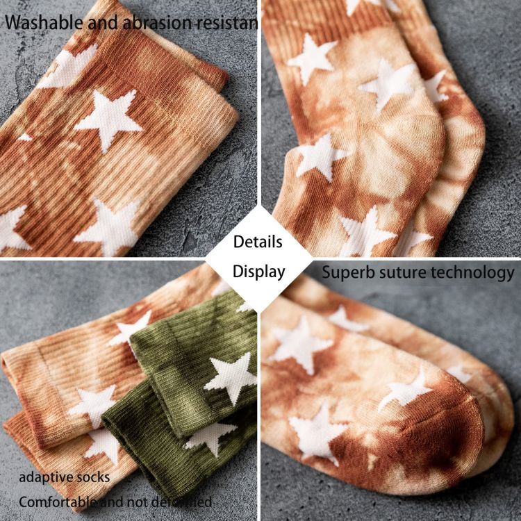 soft cotton fashion design tie dye socks
