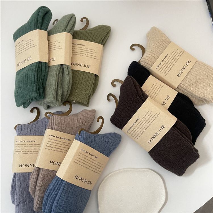 Solid color wool socks quotation(3)
