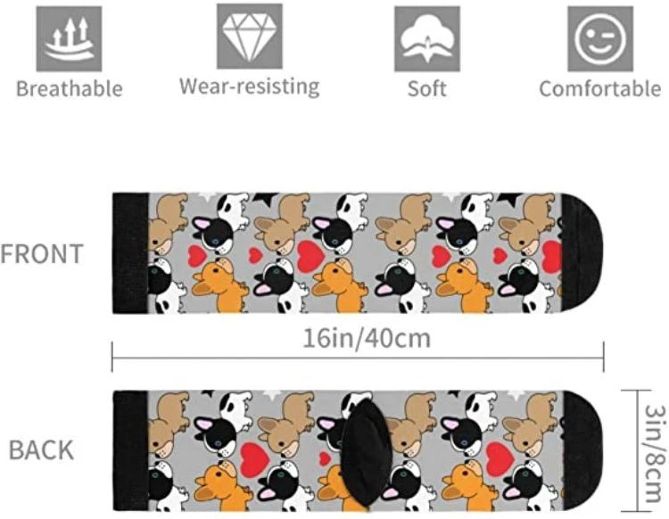 Customized 3D sublimation dog print socks 04(1)