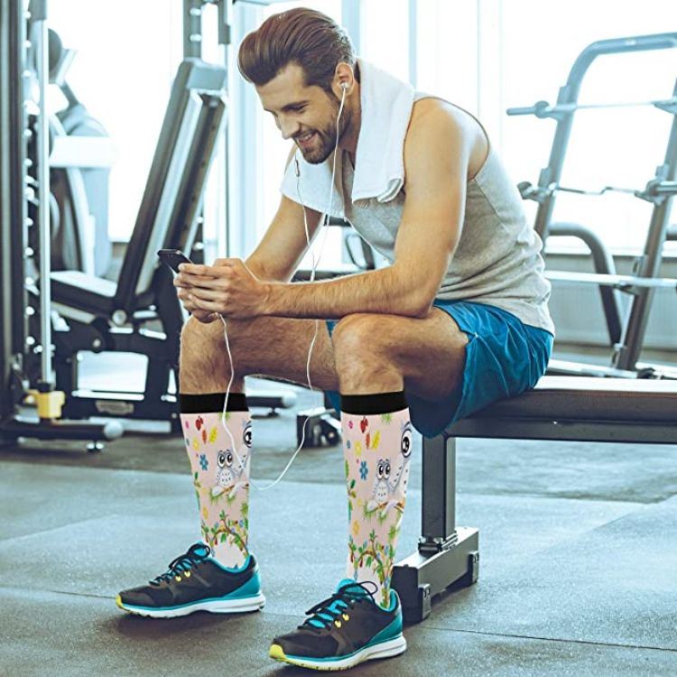 Customized 3D sublimation custom socks thigh high socks 04(1)