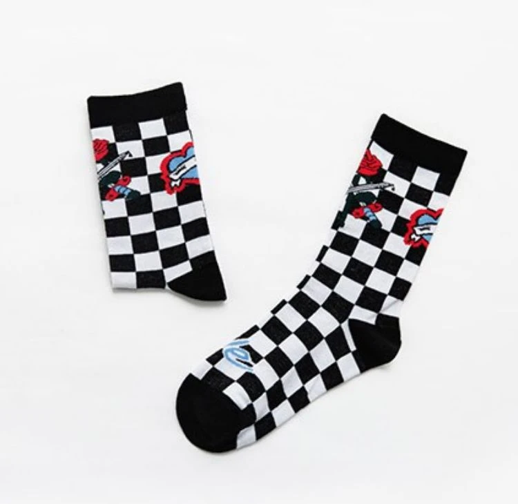 3D sublimation crew socks plus size in stock 06