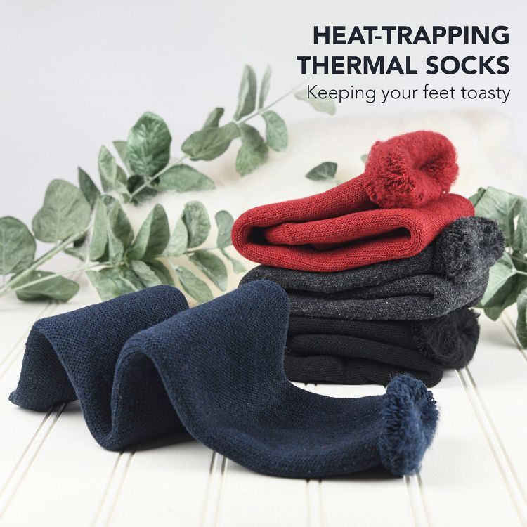 black cotton socks thermal socks (4)(1)