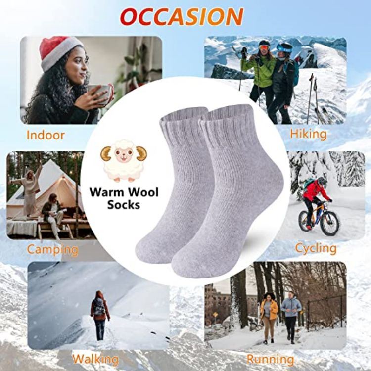 slipper grey thermal socks +free sample