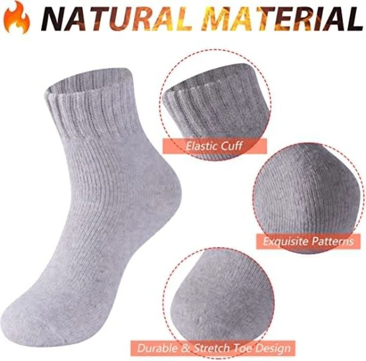 discount+slipper grey thermal socks
