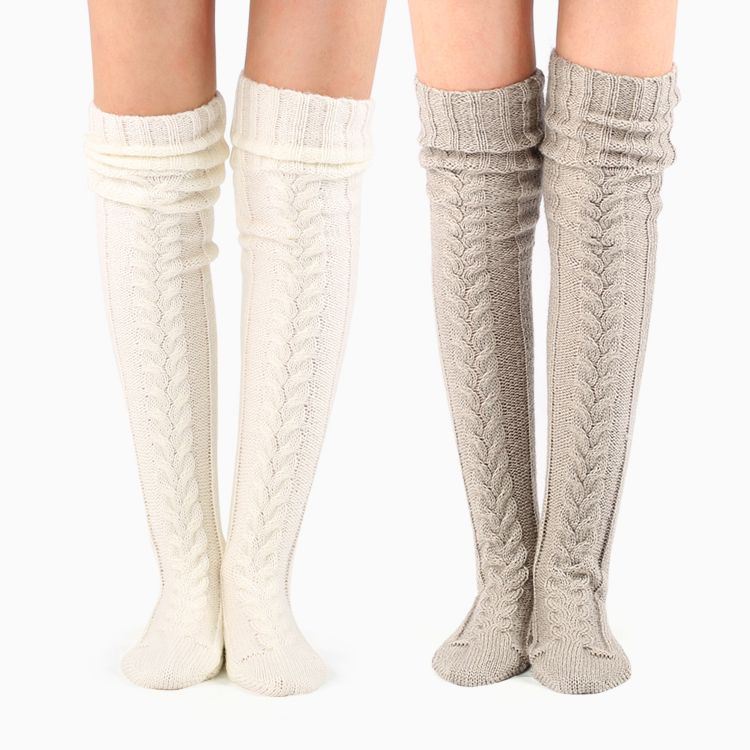 bulk+thigh high socks plus size thermal socks