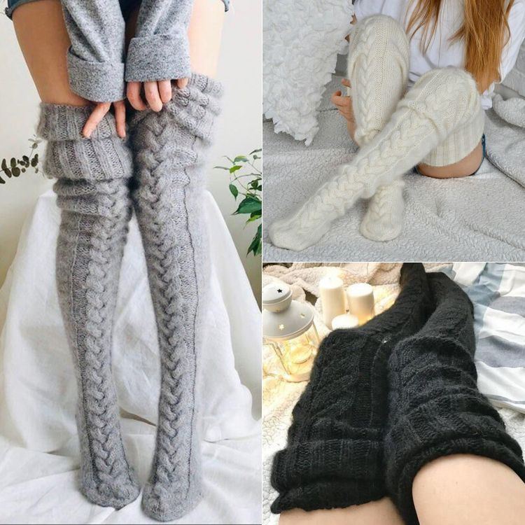 thigh high socks plus size thermal socks+factory