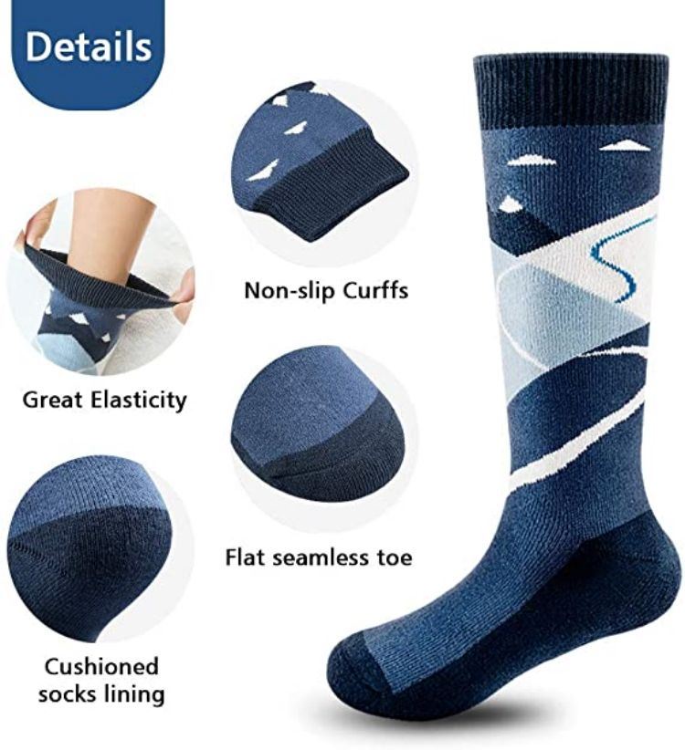 long boys girls outdoor thermal socks+made in china