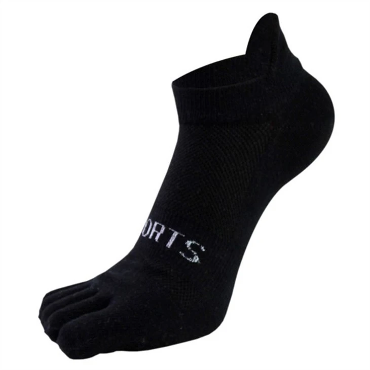 Breathable sporty striped five toe socks in stock 06