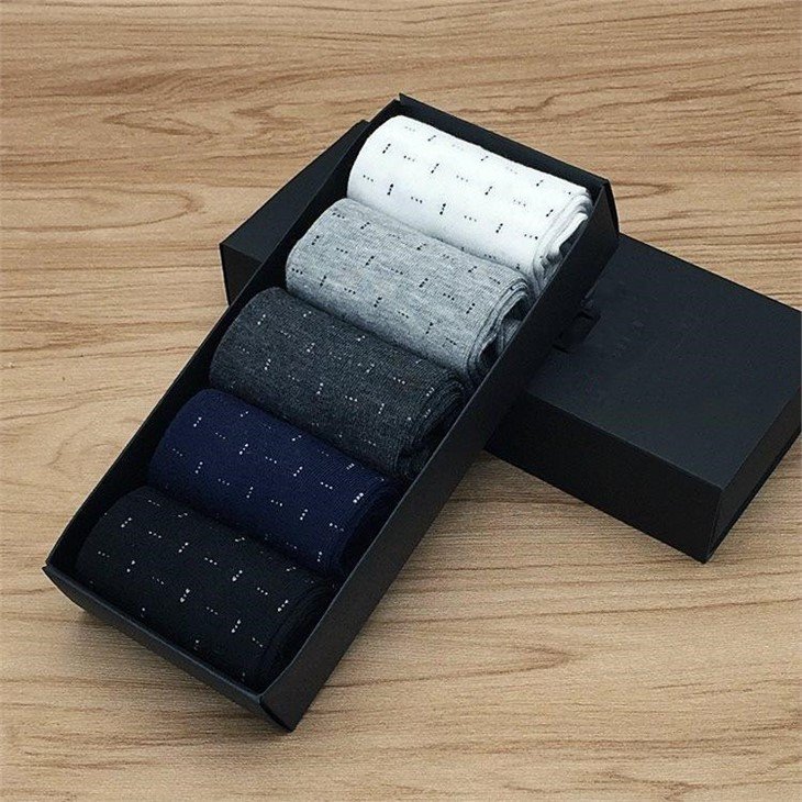business jacquard socks breathable cotton quality in stock