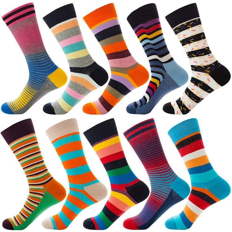 Colorful Jacquard Men Funny Socks