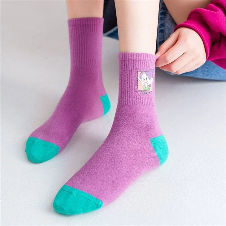 Cotton Socks Printed Logo Customize Unisex in stock