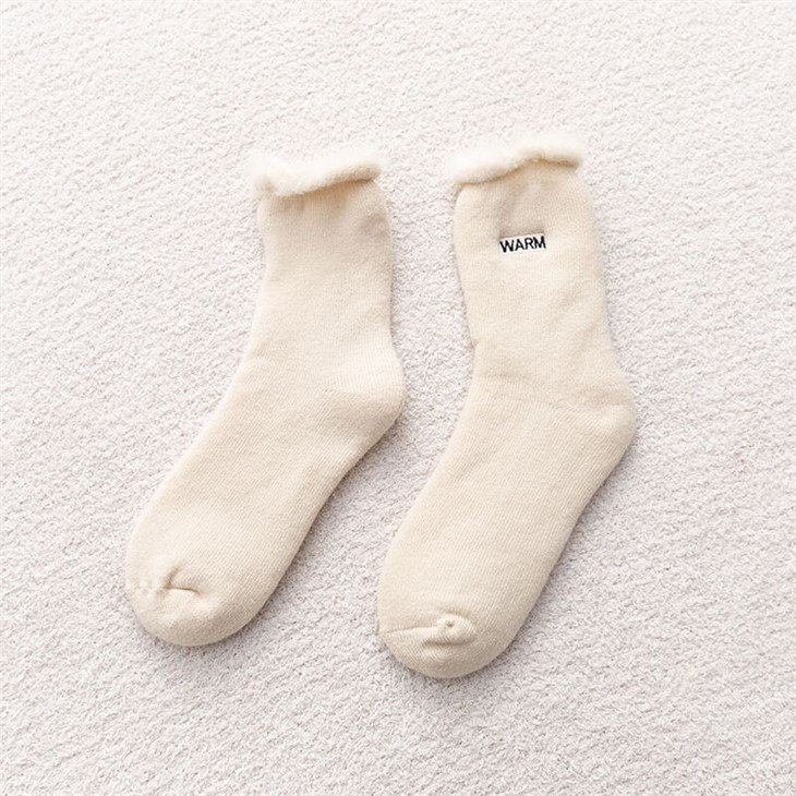 custom embroidery letter thick warm winter socks +price