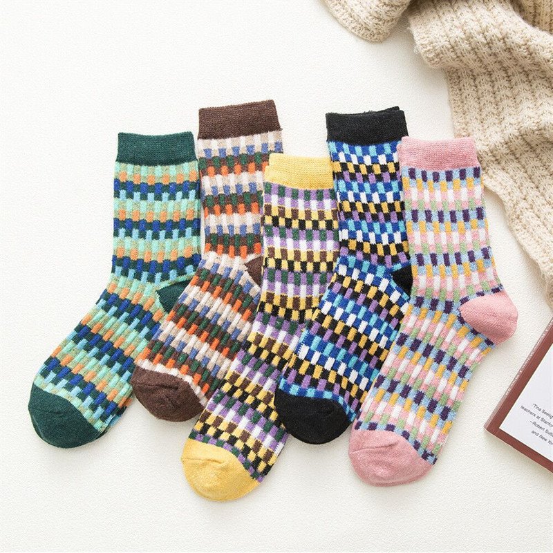 Thermal Wool Padded Jacquard Socks