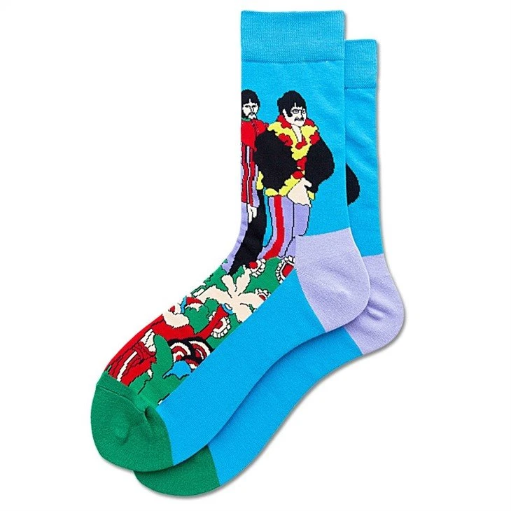 customized+custom logo street jacquard happy socks men colorful