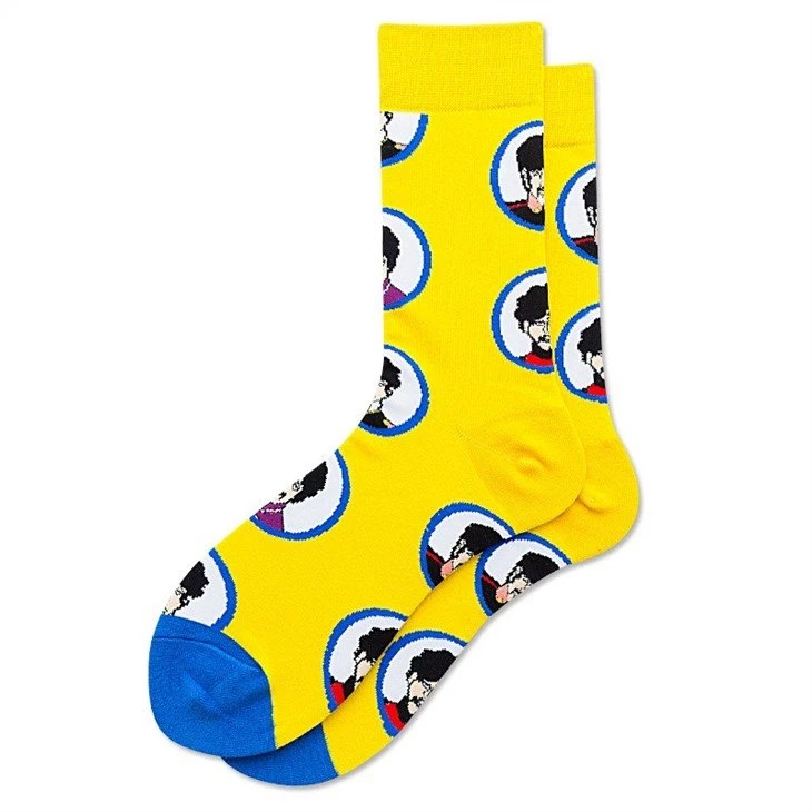 custom logo street jacquard happy socks men colorful+manufacturers