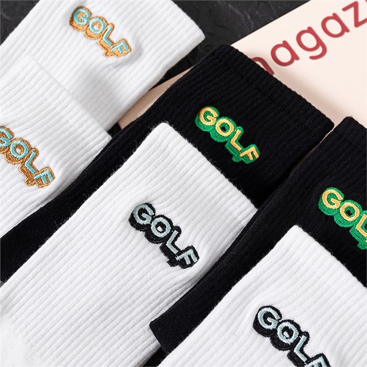 Customized Golf embroidery trend sports golf socks unisex 04