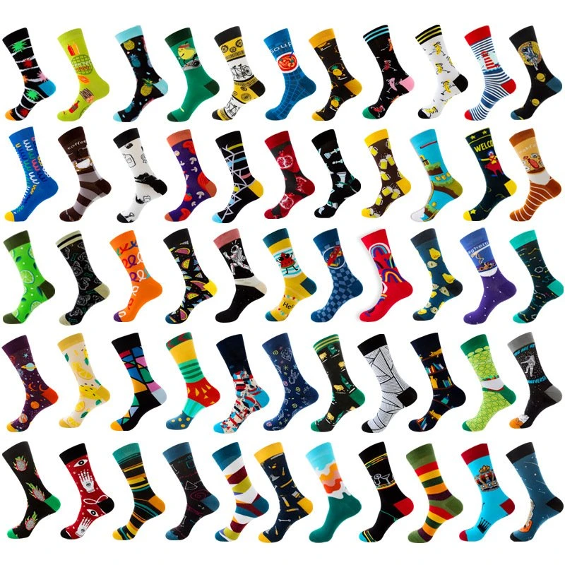 Happy Funny Fashion Jacquard Socks