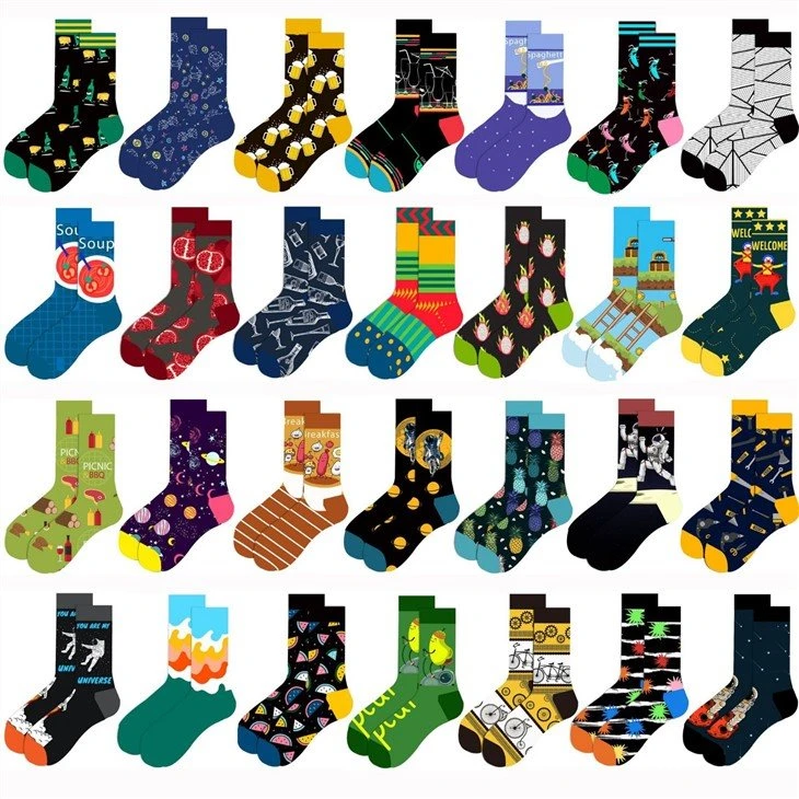 china+happy funny jacquard women men cute socks +manufacturers